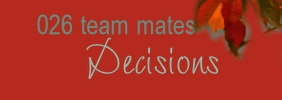 challenge: decisions
