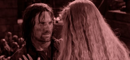 He saw Aragorn's expression